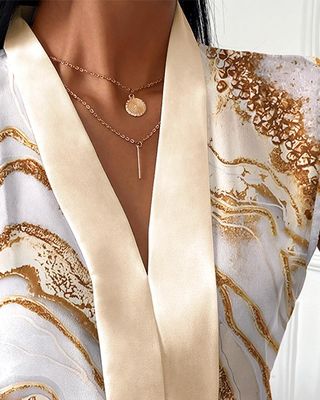 Moda V cuello camiseta sin mangas Top Casual Impreso V cuello