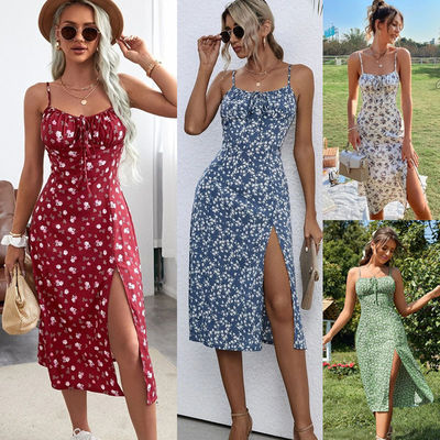Vestidos florales elegantes multicolores Vestidos florales para mujeres