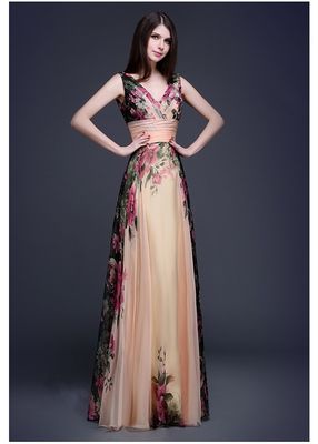 Hermosos vestidos de noche delgados vestidos elegantes con hombros