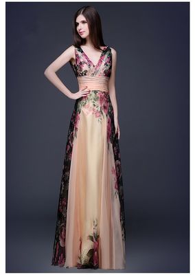 Hermosos vestidos de noche delgados vestidos elegantes con hombros