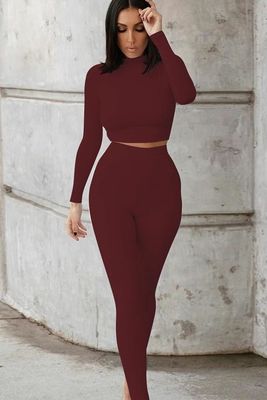 Slim más sexy ropa de ejercicio moda color sólido casual cultivo sexy ropa de fitness