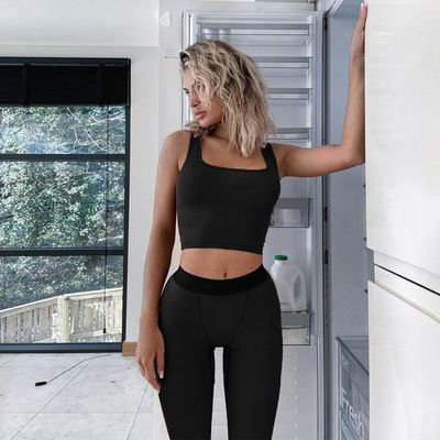Trajes deportivos sexys sin mangas Moda Slim Fit Traje de yoga femenino