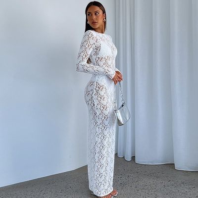 Color sólido Estilo vestido de mujer con suéter Tipo cerrado Temperamento de moda Slim Fit Ropa con capucha Manga larga