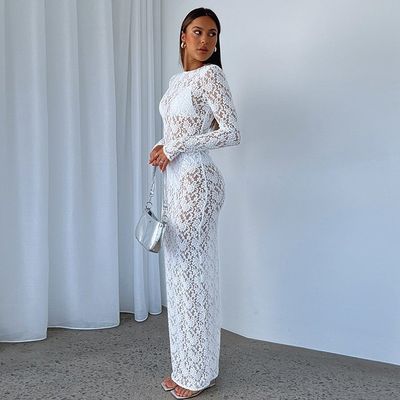 Color sólido Estilo vestido de mujer con suéter Tipo cerrado Temperamento de moda Slim Fit Ropa con capucha Manga larga
