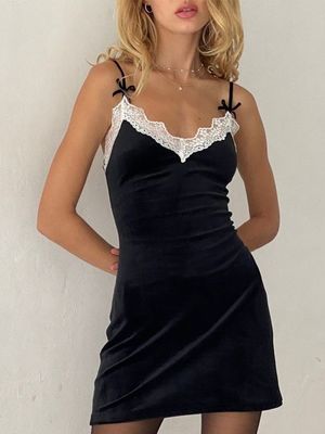 Paquete sin mangas Vestido de cadera Custom Sexy Pure Desire encaje Coser Cintas Bolsa Vestido de nalgas