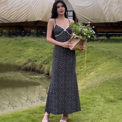 Nueva moda patrón de impresión personalizado Sexy vestido de correa Una variedad de patrones se pueden personalizar