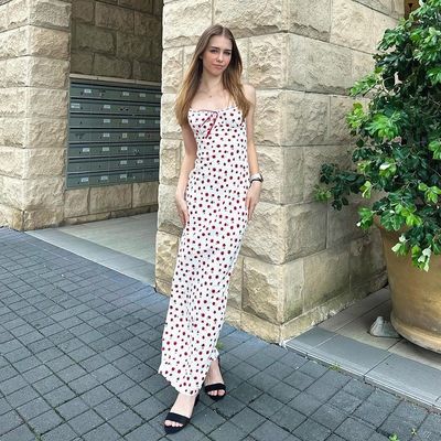Vestido de mujer de primavera/verano de 2024 con cuello de viento dulce, encaje, encaje floral.