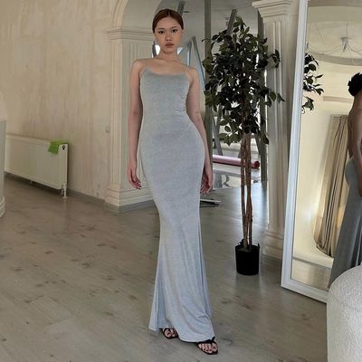 Verano de las mujeres Nuevo sexy de una línea de cuello mariposa quemadura patrón cintura adelgazamiento vestido de correa