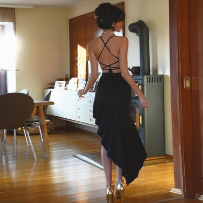 Nuevo Sexy Hottie Cortado Bajo Una Línea Cuello Sillón Sillón Grande Sillón vestido