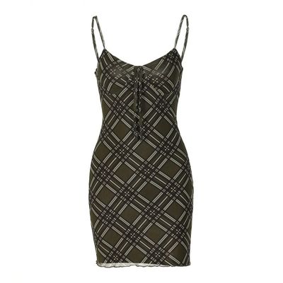 Vestido de mujer de verano nuevo estilo sexy de impresión infantil con correa delantera