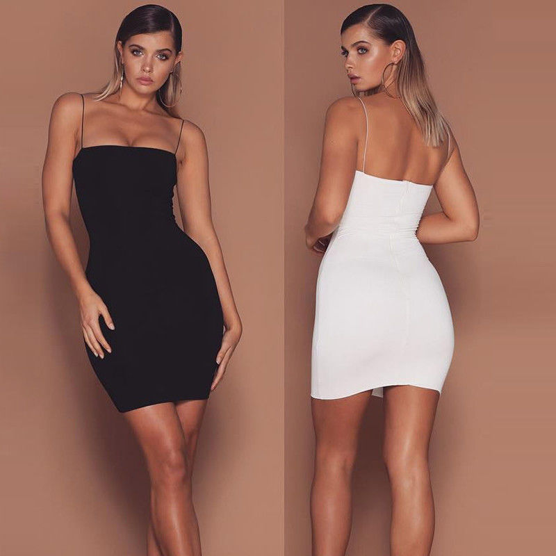 Paquete sin mangas vestido de cadera sexy falda de cadera de color sólido vestido de cintura de mujer