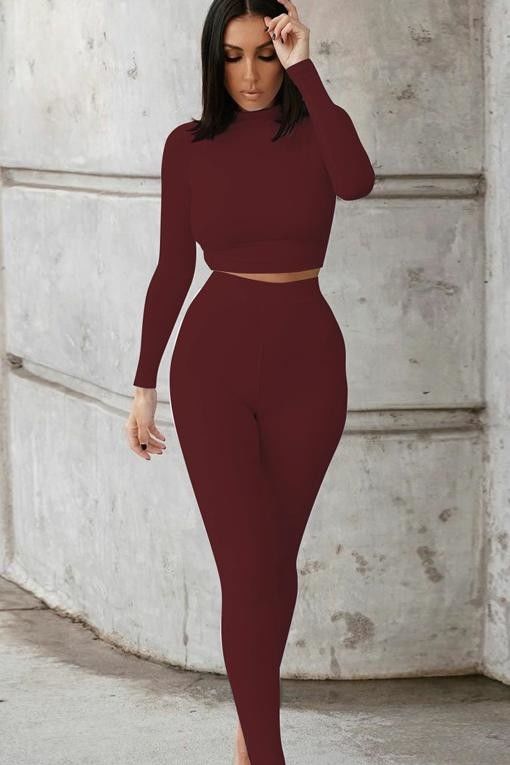 Slim más sexy ropa de ejercicio moda color sólido casual cultivo sexy ropa de fitness